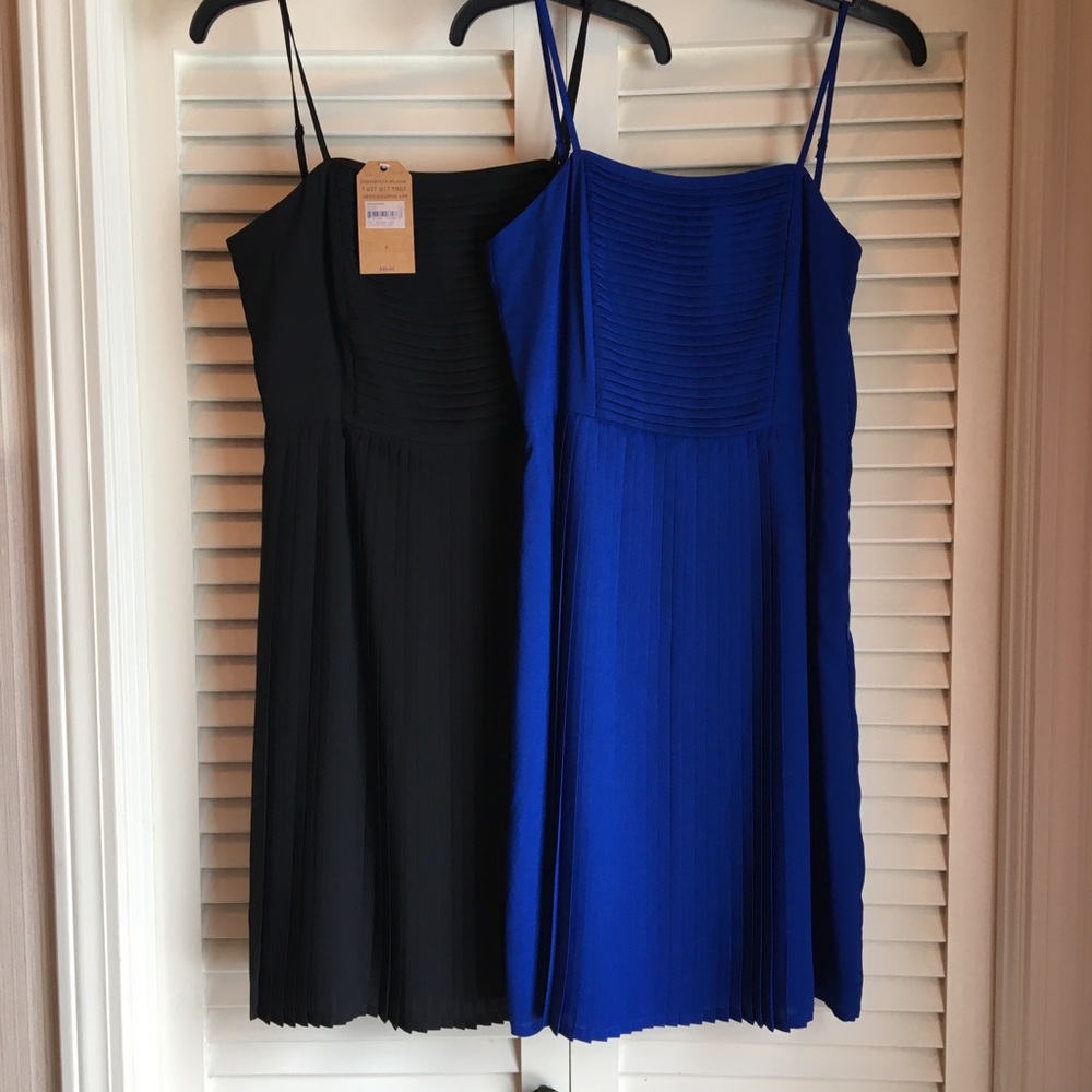 ⬇️Canvas Blue Parker Pleated Ballet Cocktail Dress - Picture 3 of 7